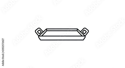 Simple metal plate with rivets.
