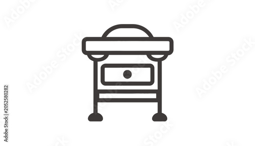 Foto Baby Changing Table Icon Line Art