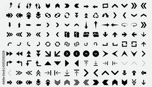 Vector icon material for various arrows