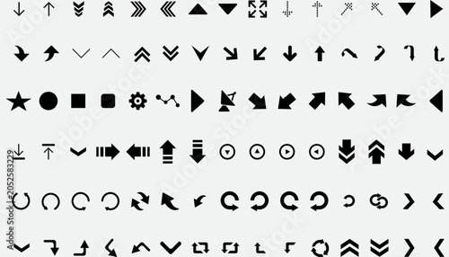 Vector icon material for various arrows