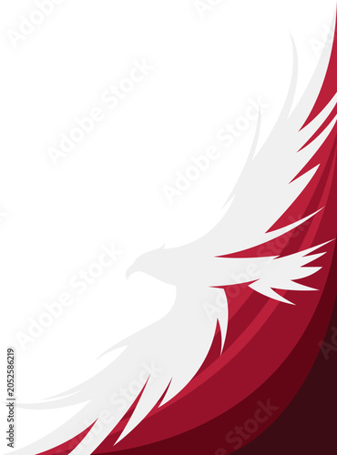 Dynamic Red and White Abstract Wave Corner