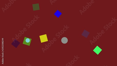 Geometric Shapes Animated Pattern with Subtle Motion Against Dark Background