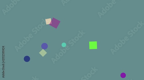 Geometric shapes floating gently in a seamless loop during a soft light transition for digital backgrounds