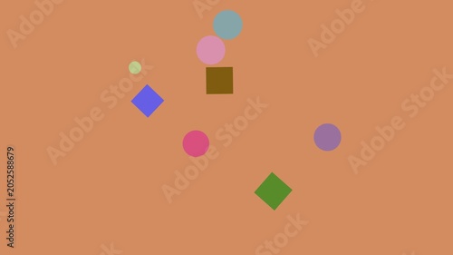 Organic shapes drifting gently in warm pastel tones with subtle motion for branding backgrounds