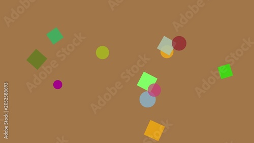 Seamlessly animated organic shapes and patterns move across a warm brown background with subtle light shifts for branding
