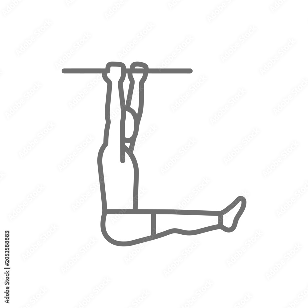 Obraz premium Person doing pull ups exercise.