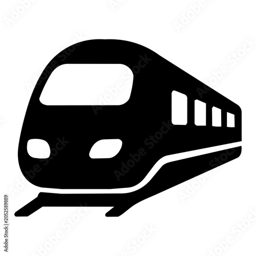 高速で走行する鉄道車両をシンプルに表現したアイコン素材です。
交通機関や公共交通、旅行関連のデザインに活用できます。