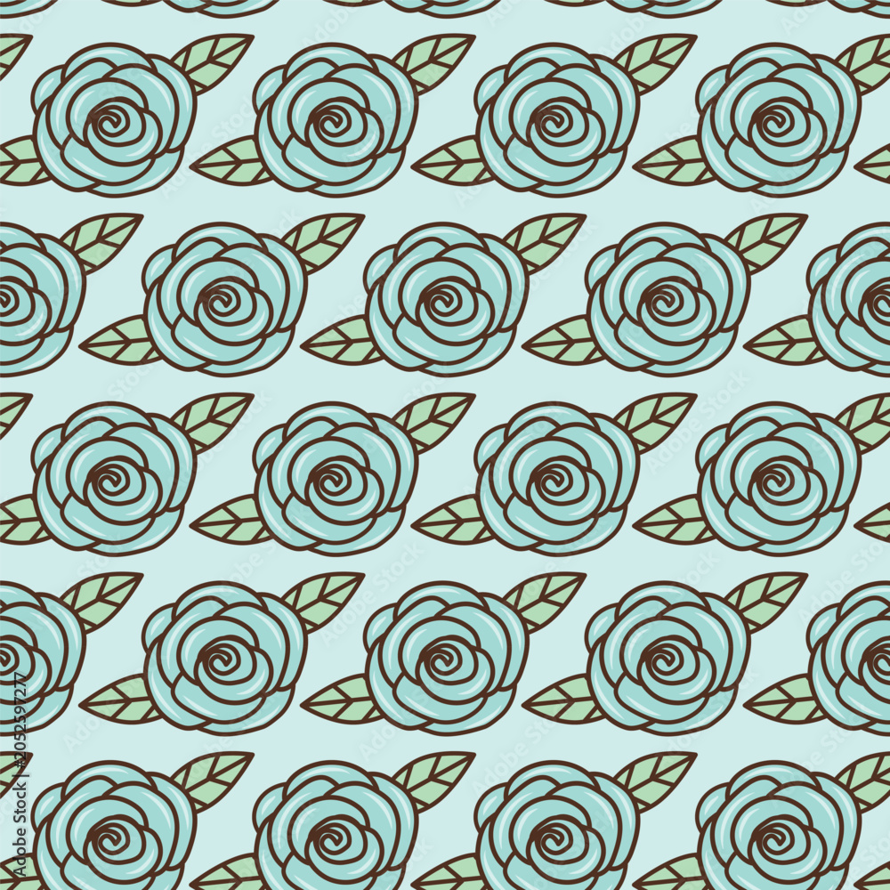 Fototapeta premium seamless pattern with roses