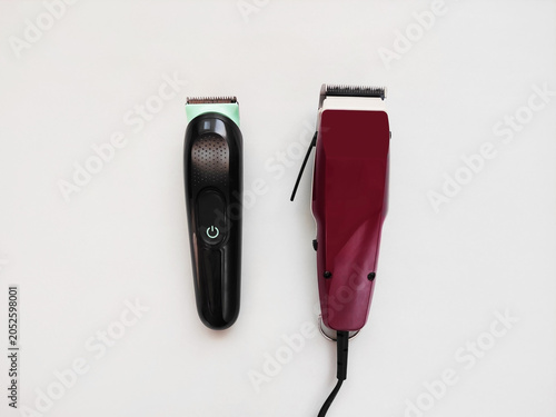 Electric trimmer for body grooming and hair removal. Modern device for shaving, personal hygiene and daily care.	