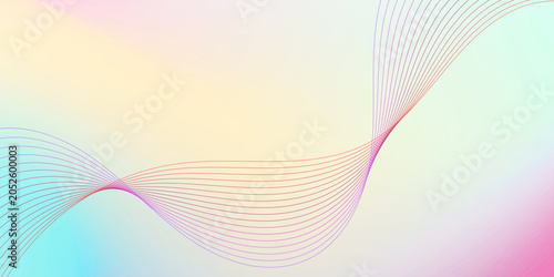 Vibrant colorful wavy lines in modern abstract curvy gradient design background wallpaper