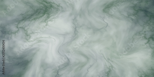 Bild auf Leinwand Muted greyish green and off-white liquid marble background with soft fluid smoke