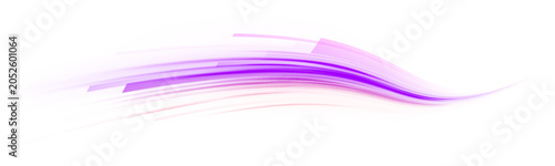 Photos Glowing purple neon laser light trail flows on city highway road