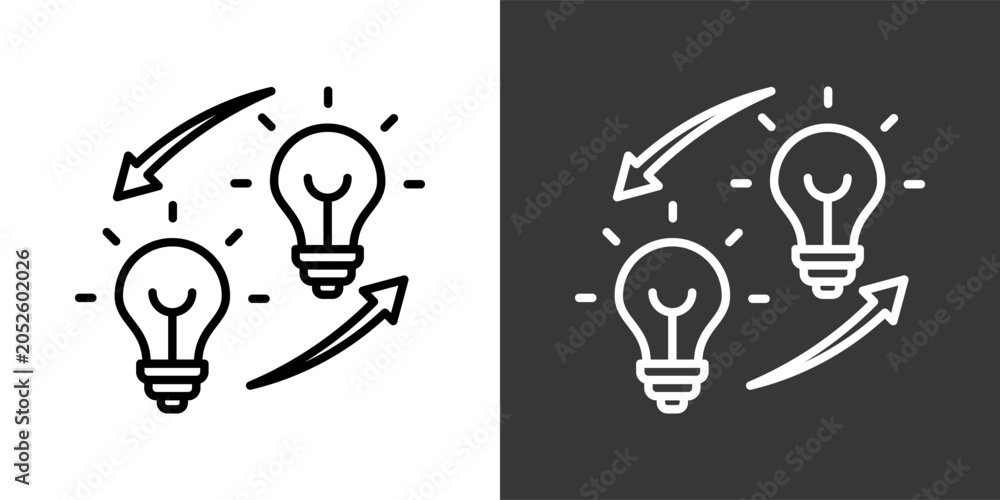 Αυτοκόλλητο Synthesis White And Black Icon Set Collection Pack Vector Illustration