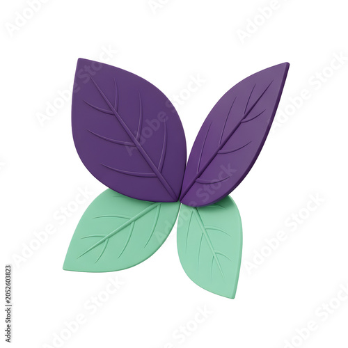 Stylized Butterfly Made of Leaves