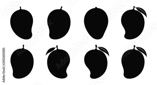 Photos Mango Silhouettes Collection Black Shapes On White Background