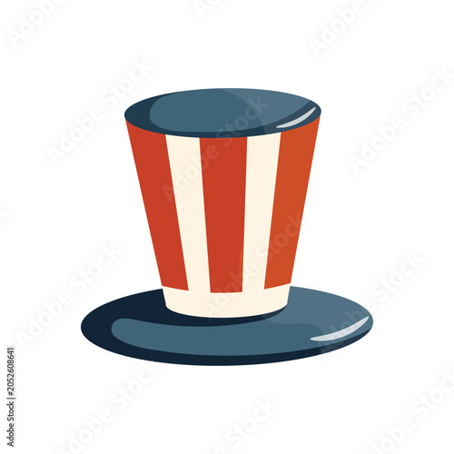 Patriotic Uncle Sam Hat Clipart for Fourth of July Celebration