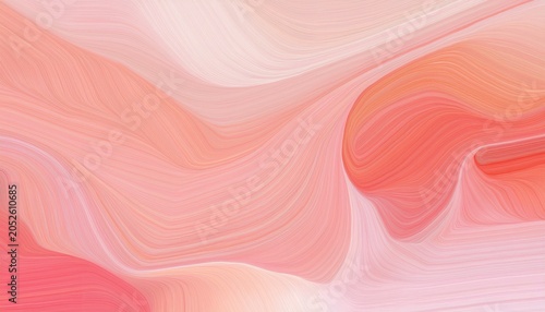 Dynamic Horizontal Banner Modern Soft Swirl Waves Background Illustration With Linen Light Coral And Light Pink Color