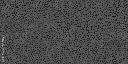 Seamless pattern skin snake, crocodile, lizard, alligator, reptile. Reptilian scales. Monochrome black spots. Vector isolated on white. Serpentine texture. Fashion print.
