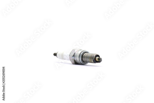 Cuadro en lienzo A spark plug on a white background is a crucial component in the ignition system of a gasoline engine