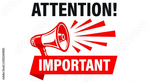 Attention Important Announcement Megaphone