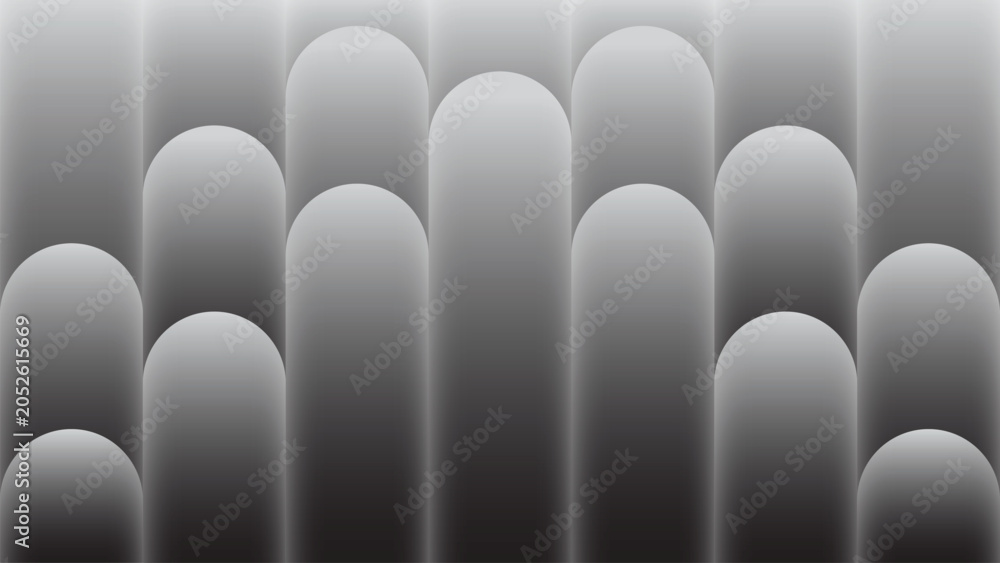 Obraz premium Gradient arches in grayscale with a smooth, modern texture desktop wallpaper vector
