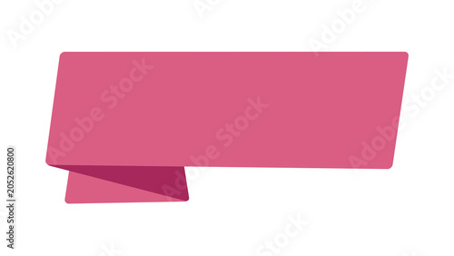 Origami ribbon text holder