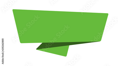 Origami ribbon text holder