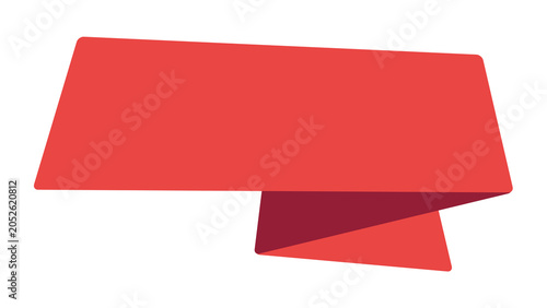 Origami ribbon text holder