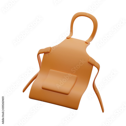 Apron With Pocket 3d illustration