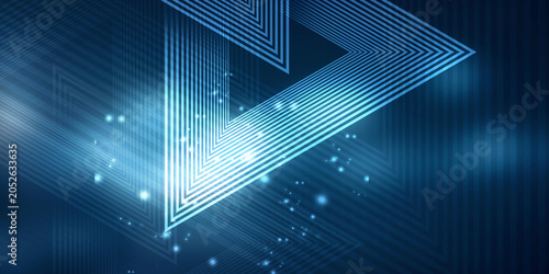 2d illustration Abstract futuristic electronic circuit technology background