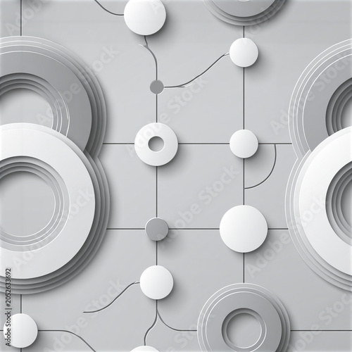 2.5D Embossed Timeline Infographic Seamless Background