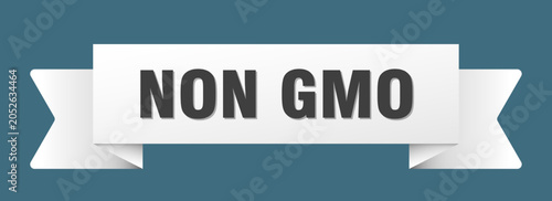 Bild auf Leinwand non gmo ribbon isolated on transparent background. non gmo ribbon
