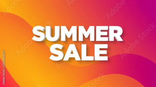 Summer sale gradient waves animation