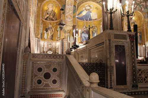 Принти на полотні palatine chapel in the norman palace in palermo in sicily in italy