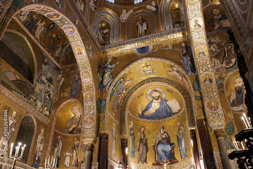 Fotografie palatine chapel in the norman palace in palermo in sicily in italy