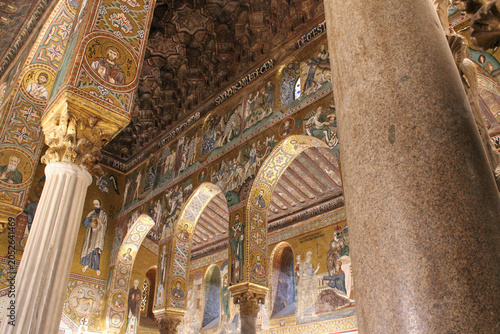 Photography palatine chapel in the norman palace in palermo in sicily in italy
