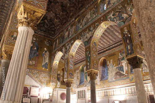 Canvastavla palatine chapel in the norman palace in palermo in sicily in italy