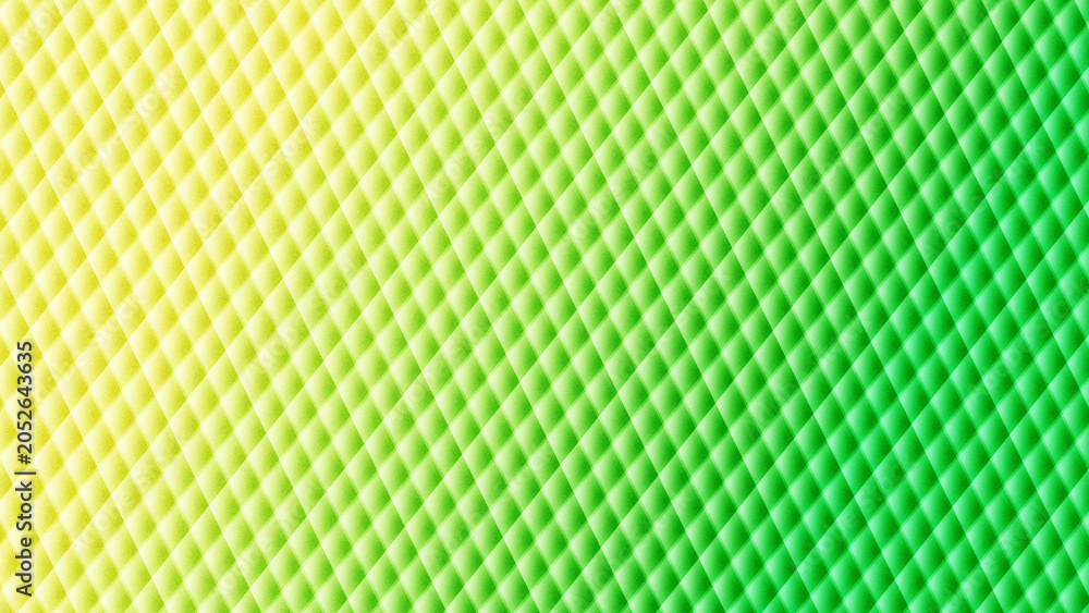 Naklejka premium Green and yellow quilted diamond pattern