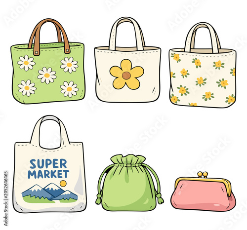 Reusable tote bag collection