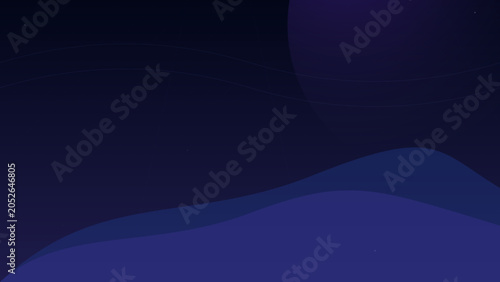 Dark Blue Abstract Wave Background with Gradient Effect