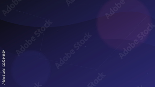 Dark Blue Abstract Background with Lens Flares and Bokeh Effects