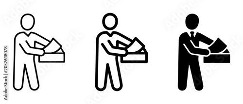 Photos Voting Icons Set: Ballot Box, Person Casting Vote, Election Symbol, Civic Duty,