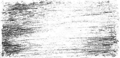 Schilderij op canvas Black and white textured background with diagonal scribbled lines and scattered