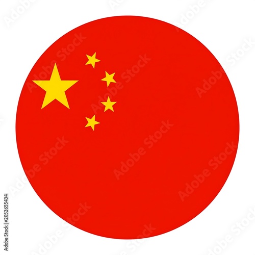 china national flag icon with yellow stars