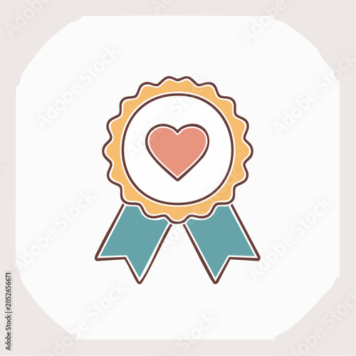 Heart Badge Icon
