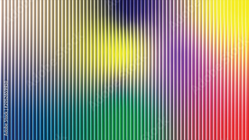 Tableau sur toile Minimalist Abstract Rainbow Lines Texture with Vibrant Colorful Gradient