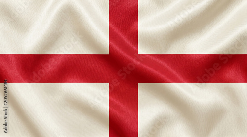Wavy England flag fabric texture for a patriotic background