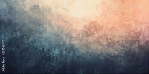 Schilderij op canvas Abstract Dreamscape: A surreal blend of soft pastel hues and deep, textured tones creates an ethereal and dreamlike atmosphere, evoking introspection and imagination