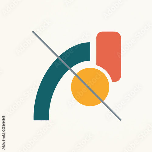 Dynamic abstract graphic design concept with bold geometric shapes, clean lines, and a minimalist aesthetic, perfect for modern digital illustrations and visual ideas