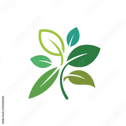 Vibrant organic leaf design symbolizing natural growth and environmental harmony, a fresh eco-friendly concept ideal for health and wellness brands